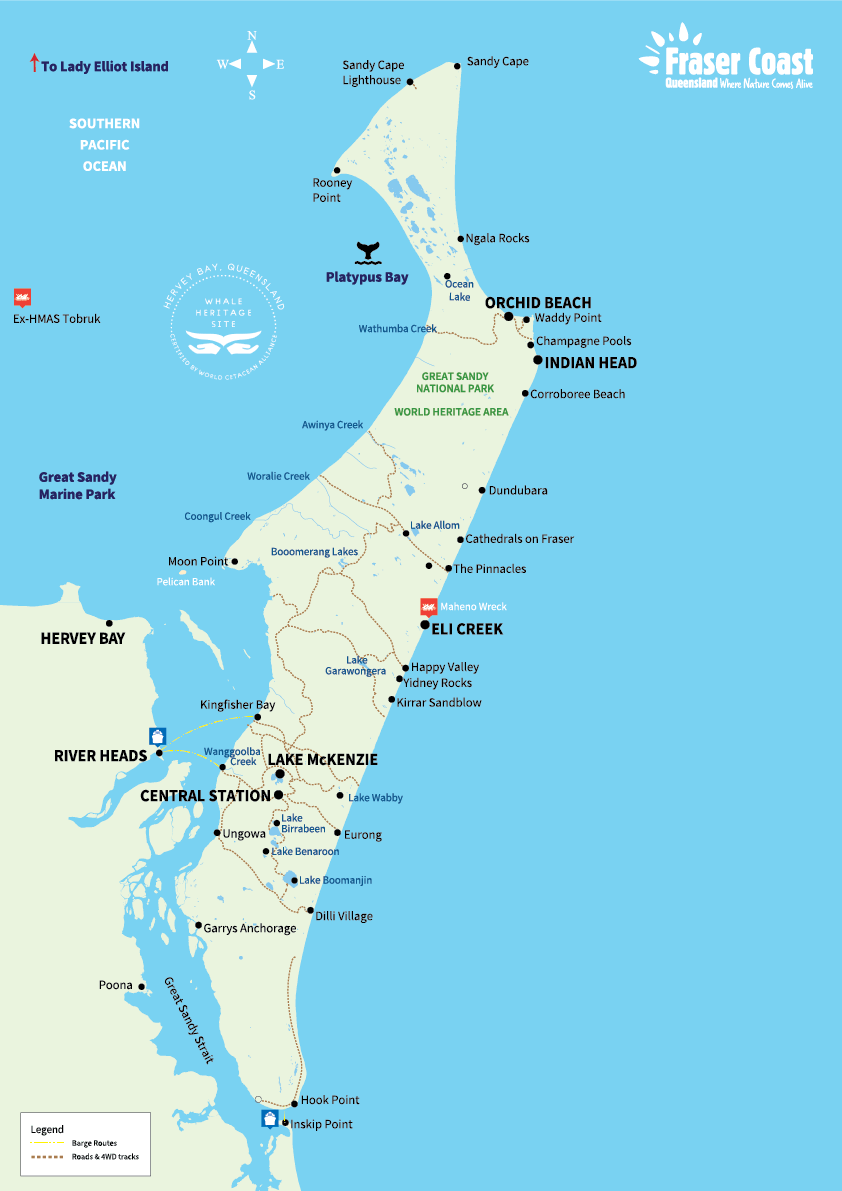 K'gari-Fraser-Island-Map